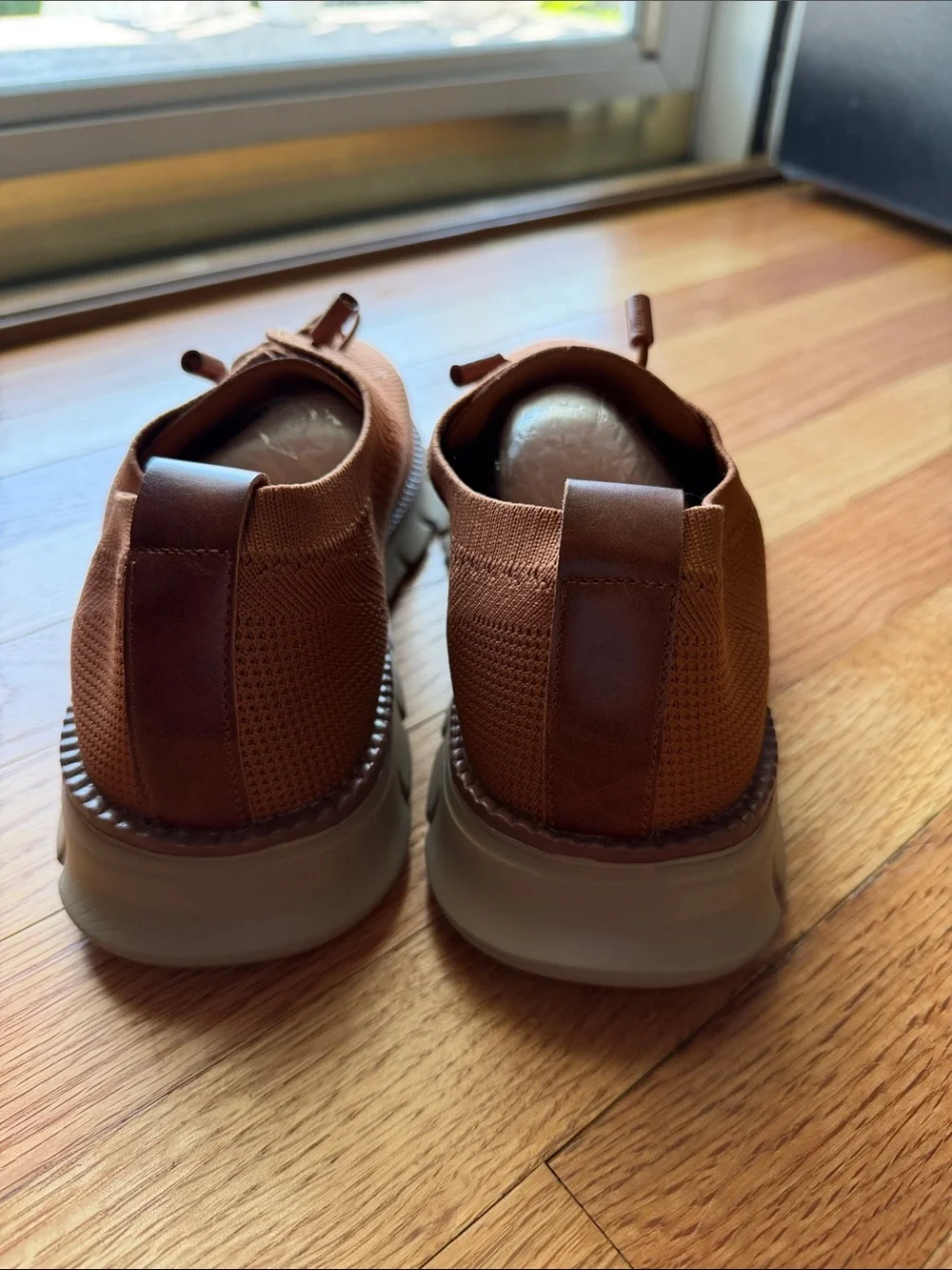 Men's Brown Knit Casual Lace-Up Shoes